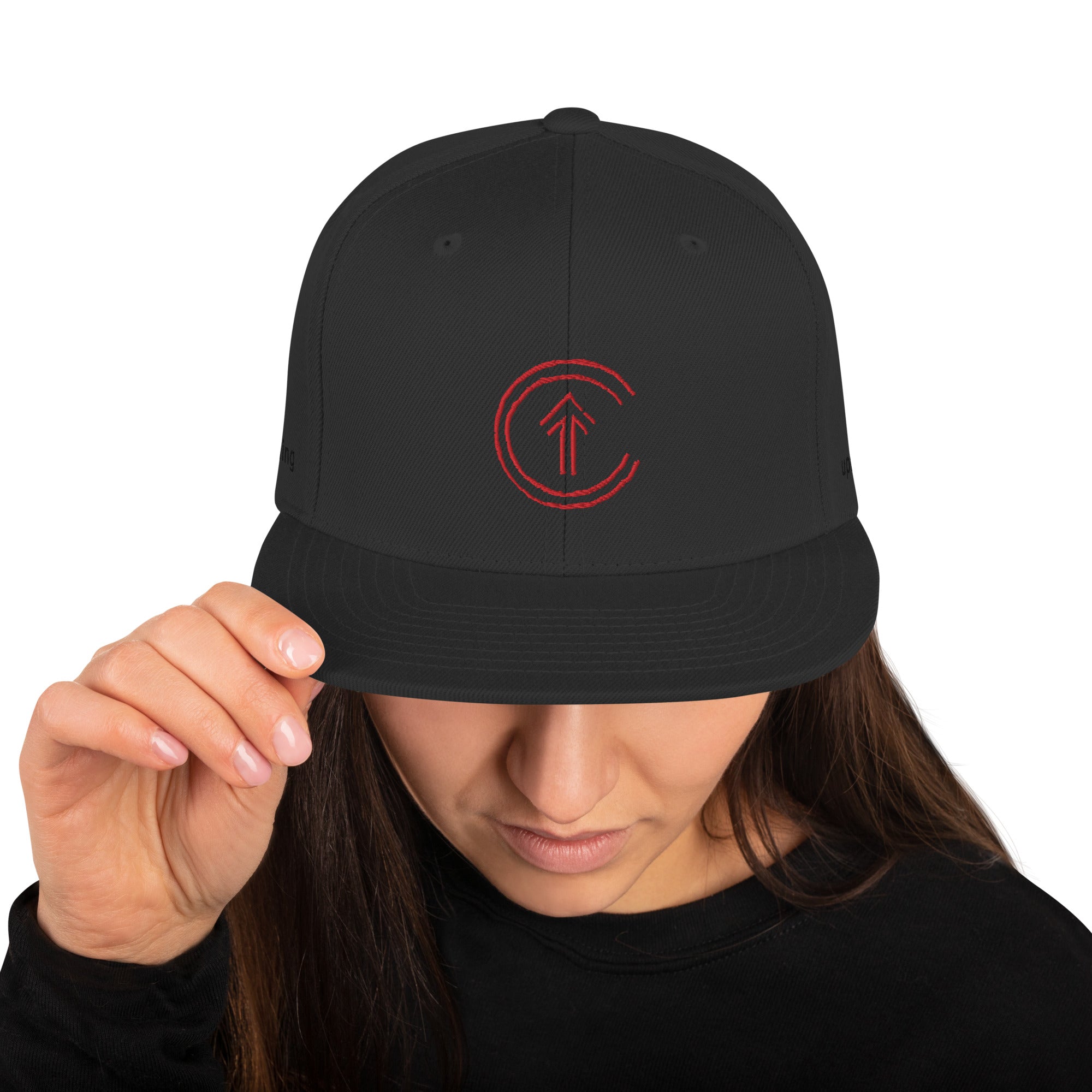 CRASHING UPWARDS - PREMIUM SNAPBACK HAT - RED LOGO